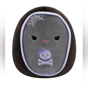 New Squishmallows Julianne Gray and Purple Coffin Plush 16'' Large